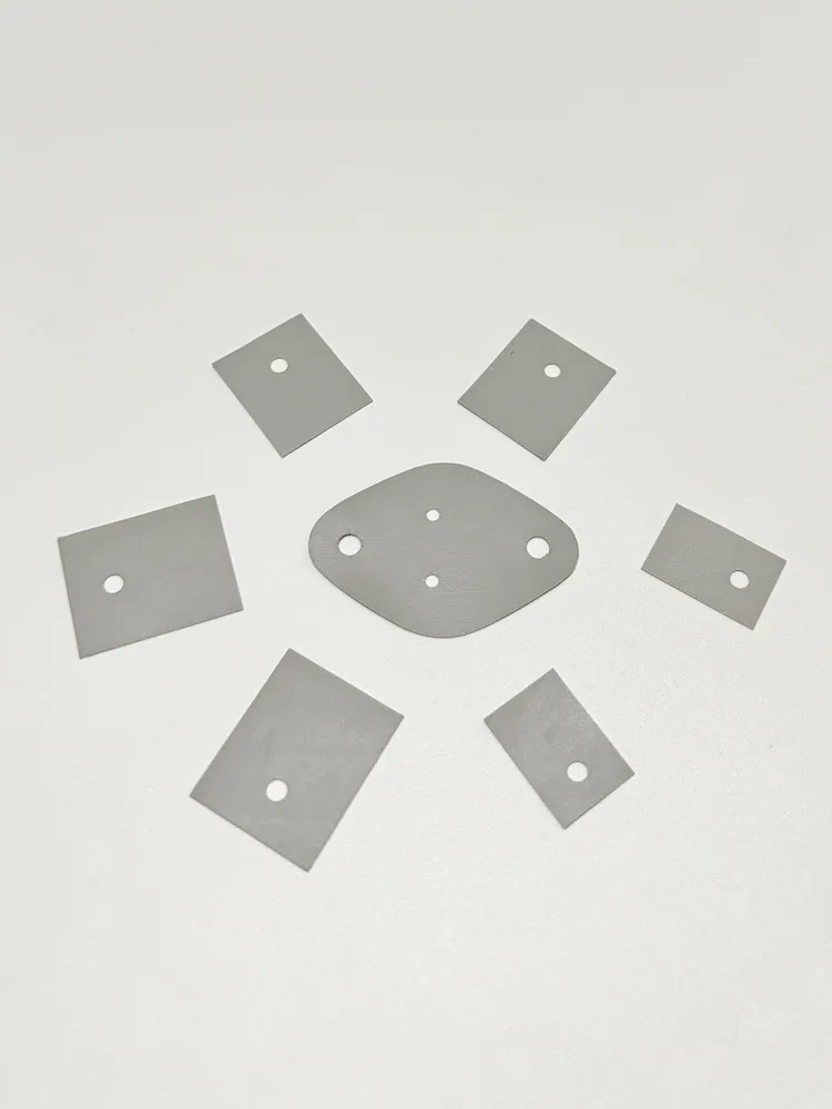 

Rectangle Gray Soft Silicone Material Transistor Heat Conduction Plate Sheet Insulating Gasket Silicon Insulator Thickness 0.3mm