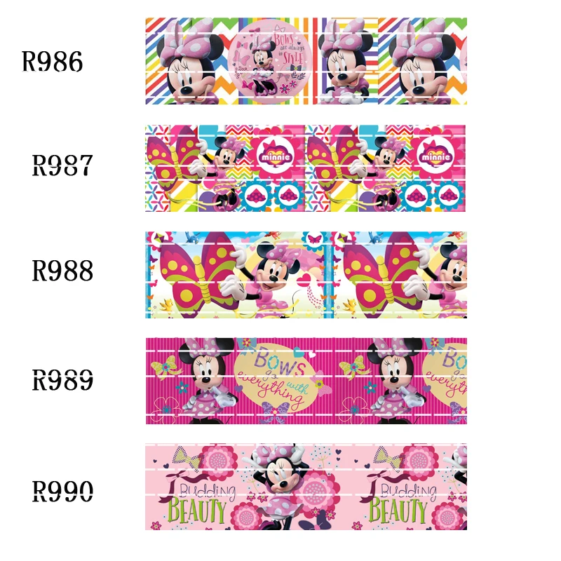 50 yard Cartoon character 7/8inch 1inch 1.5inch 2inch 3inch printed cute princess grosgrain ribbon R986