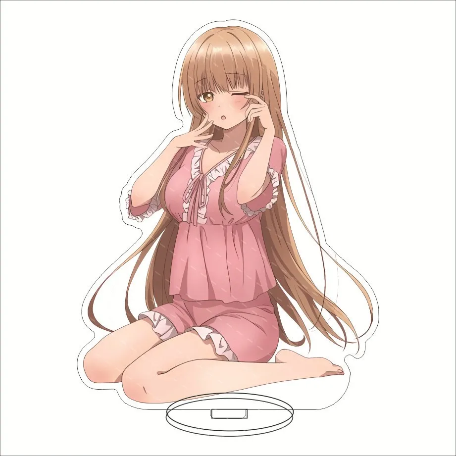 Anime De Engel Naast De Deur Bederft Me Rotte Acryl Stand Model Shiina Mahiru Fujimiya Amane Figuur Desktop Decor Staande Geschenken