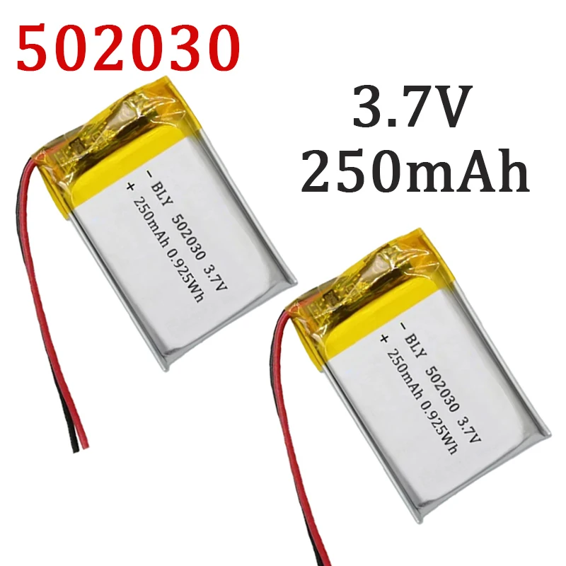 502030 3.7V 250mAh Polymer Lithium Rechargeable Battery For GPS Navigator MP5 Bluetooth Headset PS4 3.7V 502030 Batteries