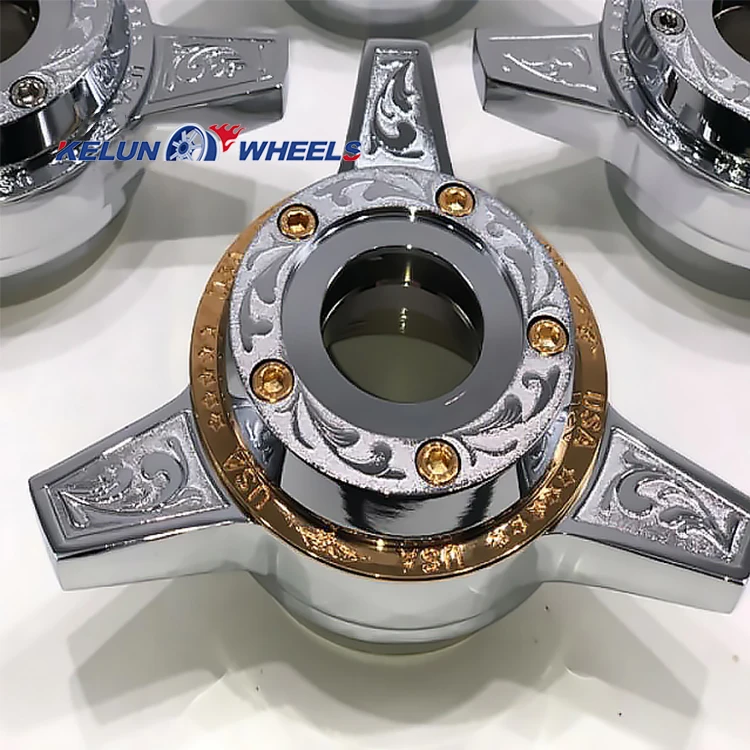 【Hot】Impala Gold Lowrider Wire Wheel Emblems Size 2.25  Metal Chips