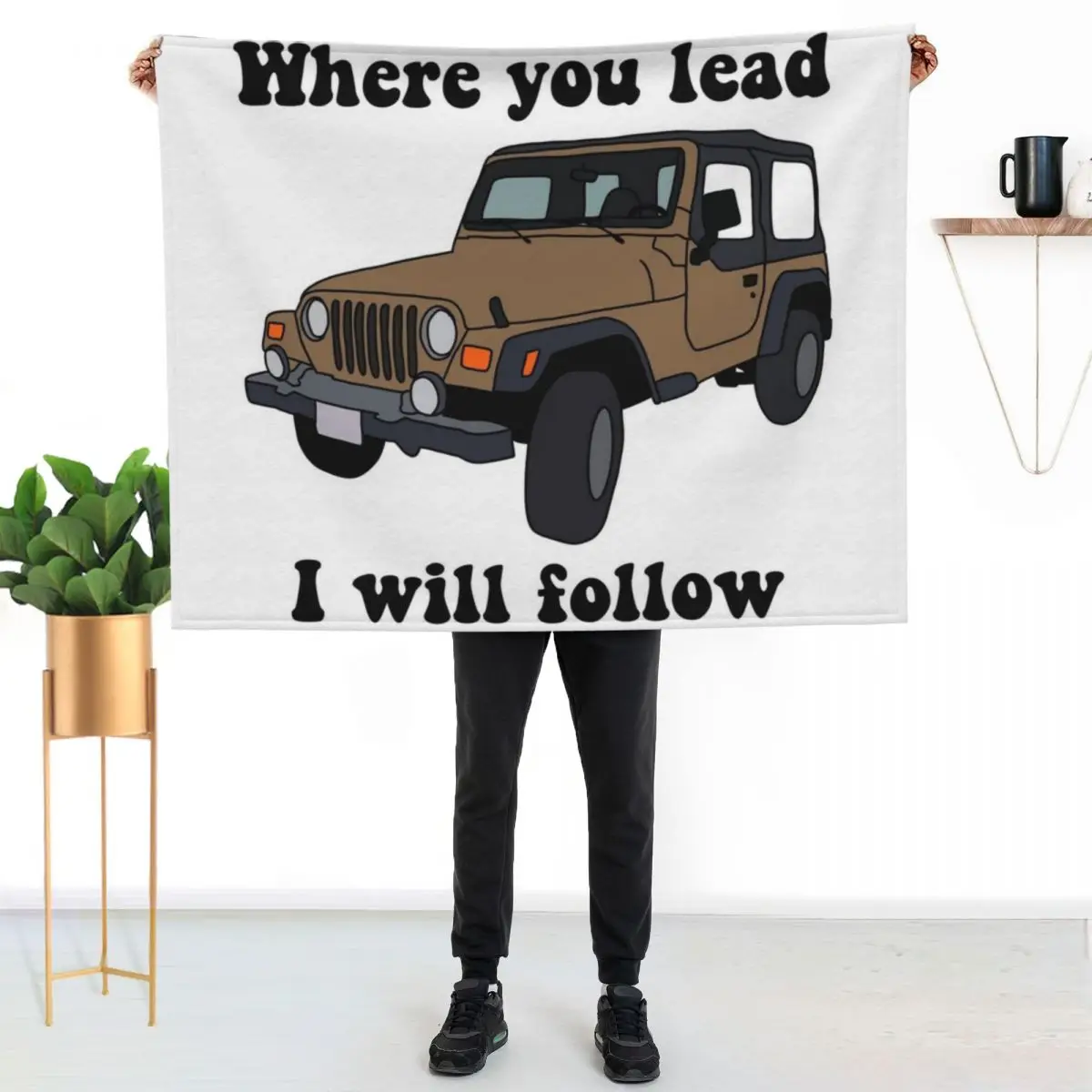 

Where you lead I will follow Throw Blanket Cozy Light Blanket for Travel Camping Picnic