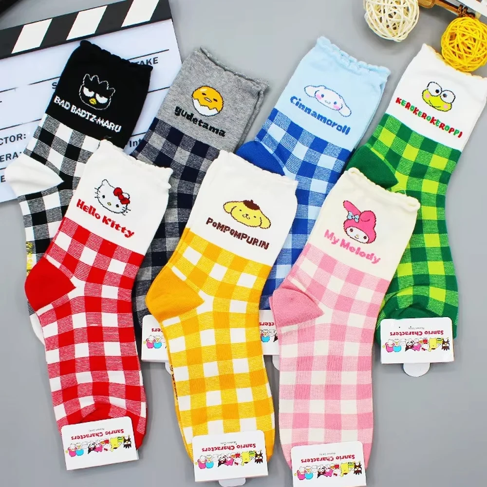 

1pairs Cartoon Socks Ladies KT Combed Cotton Mid-tube Stockings Melody Cute Puppy Girls Stockings