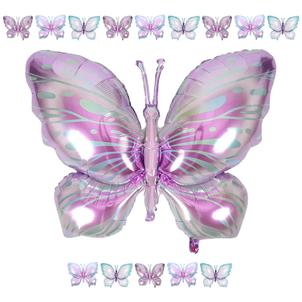 

15Pcs Balloon Decorations Butterfly Theme Party Supplies Inflatable Butterfly Foil Balloons for Celebration Arch Hanging