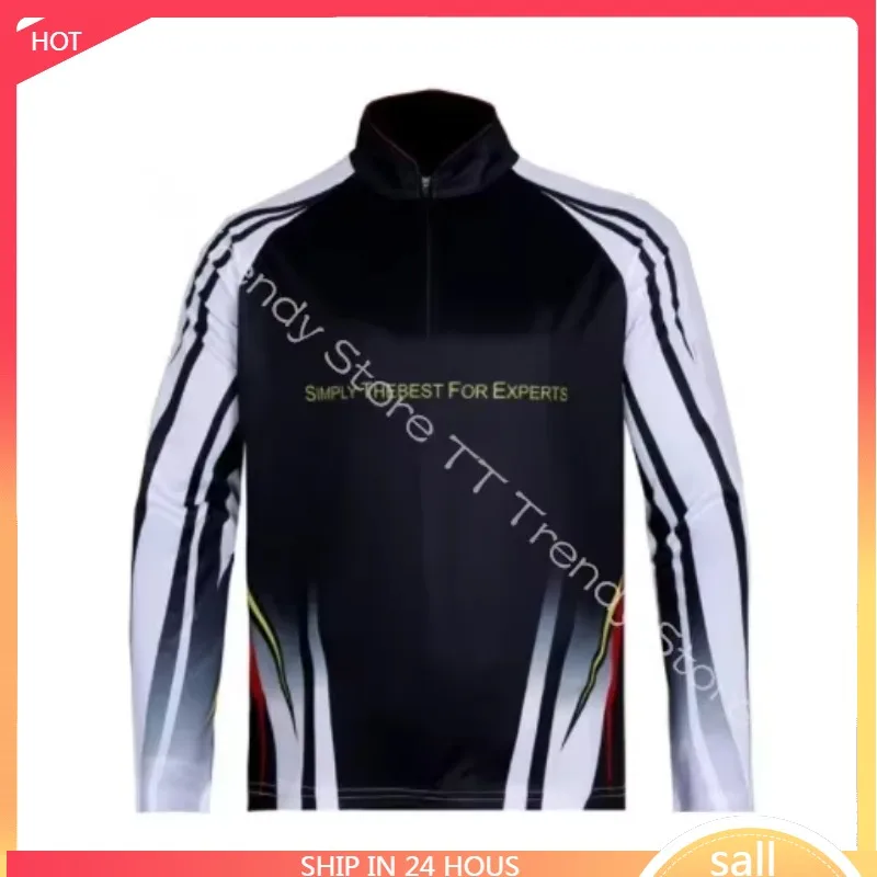 2022 جديد الخريف الرجال ملابس الصيد طويلة الأكمام سريعة الجافة المضادة للأشعة فوق البنفسجية التنزه الصيد قمصان مقنعين الرياضة في الهواء الطلق ملابس الصيد #1