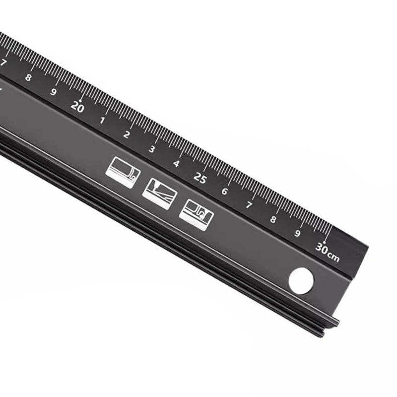 Multifunctionl Aluminum Measuring Tool with Clear engraves Measurements Cutting Protections Rule Upgrades for Industrial Use