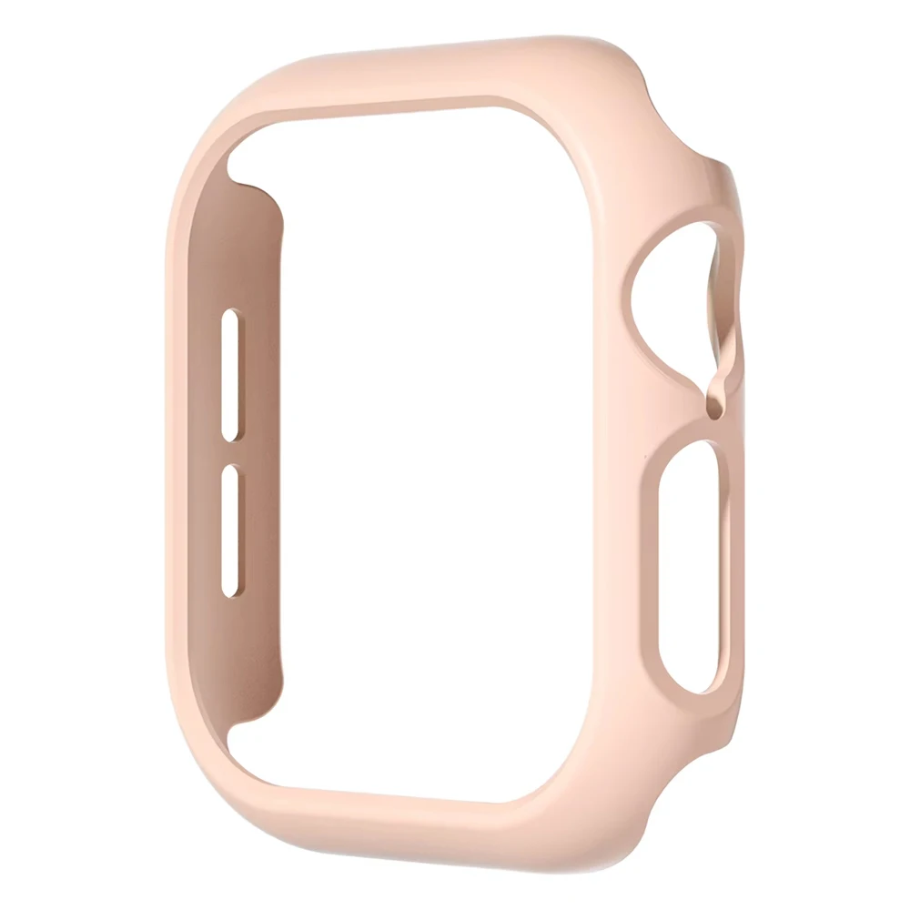 Beschermhoes voor Apple Watch, geschikt voor modellen 12, 10, 11, 46 mm, 44 mm, 40 mm, 42 mm, 38 mm. Accessoires, PC-beschermer, bumper, voor iWatch Series 8, 7, SE, 3, 9, 45 mm, 41 mm.