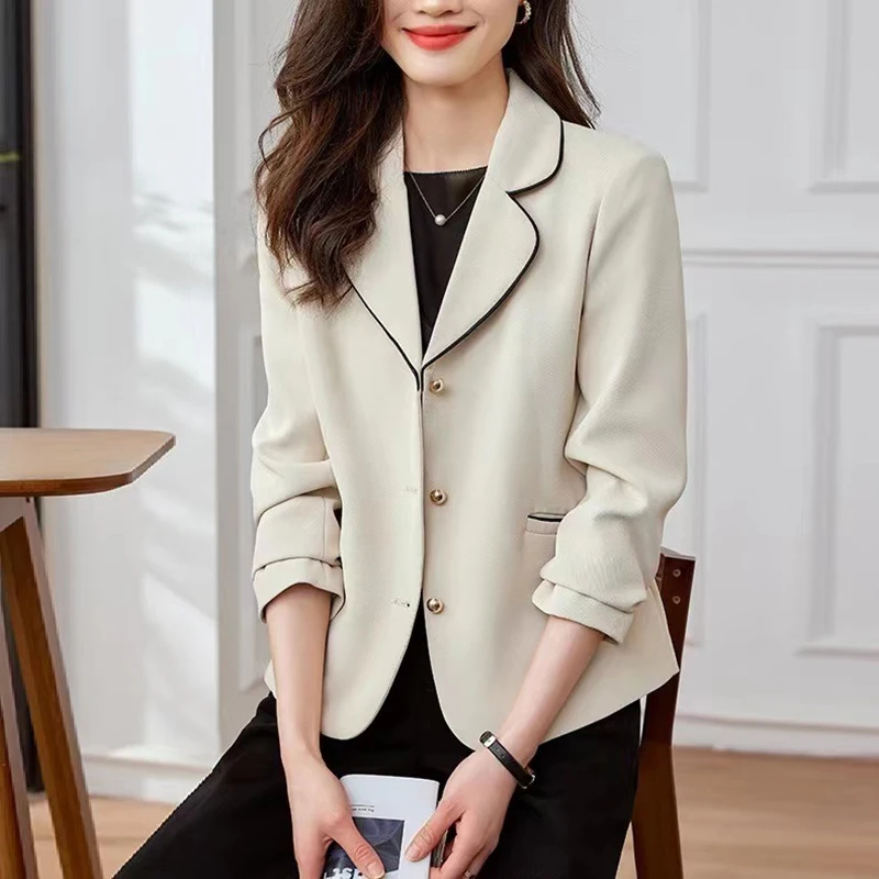 Women\'s Jacket 2024 New Spring Autumn Loose Korean Short Casual All-match Ladies Blazer Coat Elegant Female Blazer Outerwea