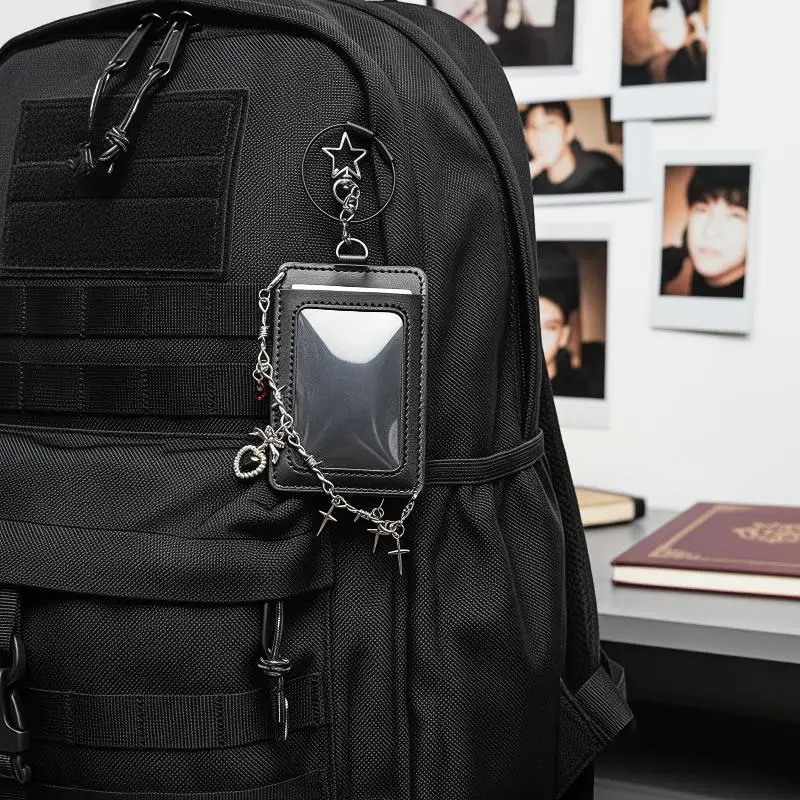Kpop Fotokartenhalter PU-Leder Fotokartenhalter Idol-Fotokartenhülle Ausweiskartenhüllen Taschenanhänger Schlüsselanhänger Fotoalbum – Detail 2