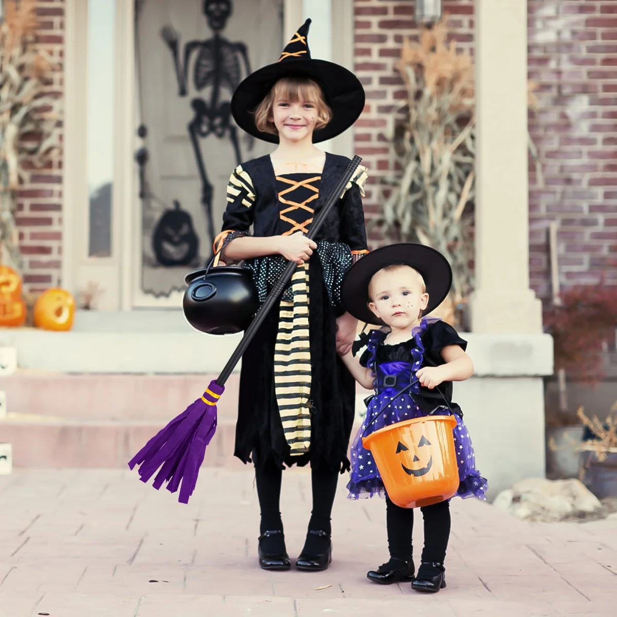 

Halloween Witches Broom Premium Material Durable Costume Decoration Prop Cosplay Party Favor Magical Miracle Broom