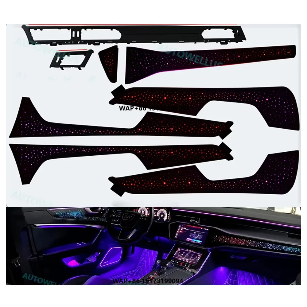 

Premium Starry Night Sky Interior Ambient Light Kit for Audi-A6 C8 (2019-2025) Leather Footlight Door Handle Lamp Rear Position