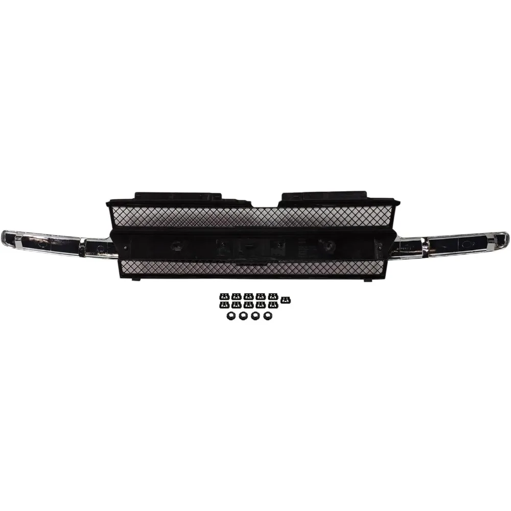 Gruppo griglia anteriore per Chevrolet Trailblazer 2002-2009, accessori Chevy Trailblazer, nero verniciato, centro cromato