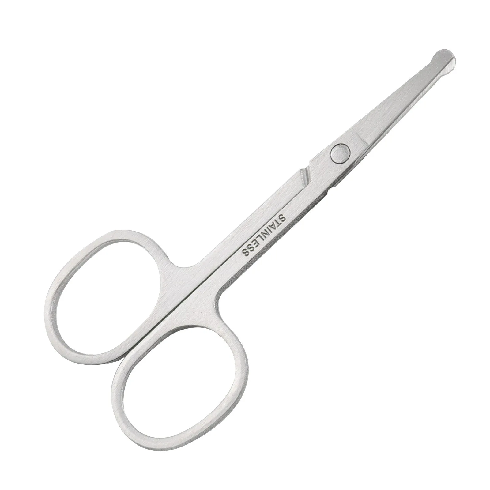 1/3 個ステンレス鋼鼻毛はさみ丸い先端小さなはさみメイクアップツール眉毛トリマー