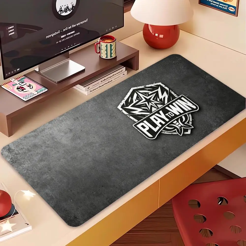 Competitive team emblem playmat hardcore american shield logo mat for study desktop