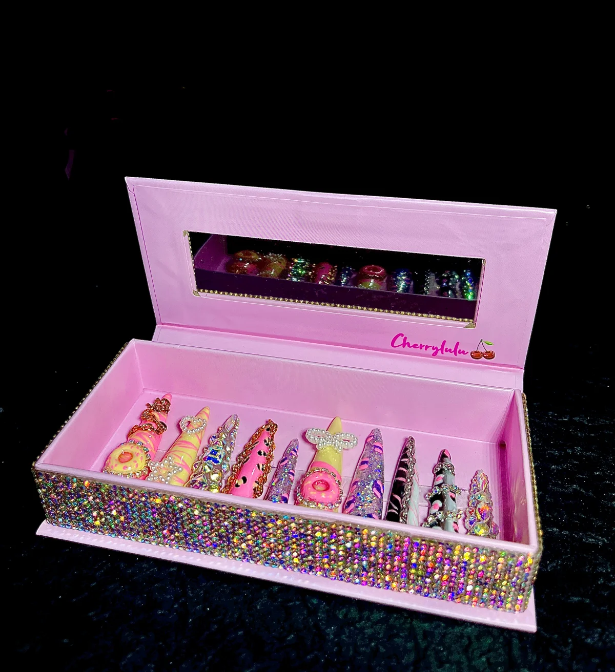 【HAND MADE】Eternal Stunning Luxury Press On Nails With Rhinestone And Crystal 10pcs