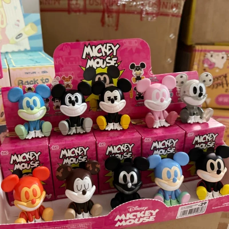 

New Original Disney Mickey Mouse Smile Attraction Series Iconbox Surprise Figure Blind Box Gift Trendy Collectible Figurines
