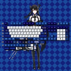 Nerissa Ravencroft 132 Key Cap Vtuber Hololive Key Cover PBT DYE Sublimation Cherry Cross Axis Switch Keycap Mechanical Keyboard