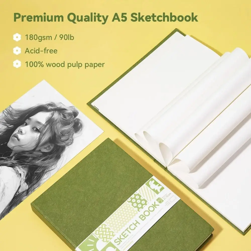 

2025 60 Sheets Artist Hardcover Sketchbook Multipurpose Mini Acid-Free Drawing Paper Multifunctional Drawing Paper