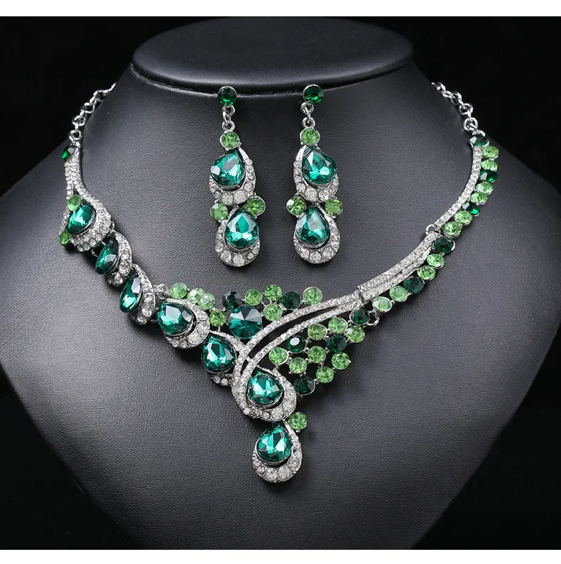 Accessories Retro Necklace Set Women\'s Luxury Crystal Banquet Dress Accessories