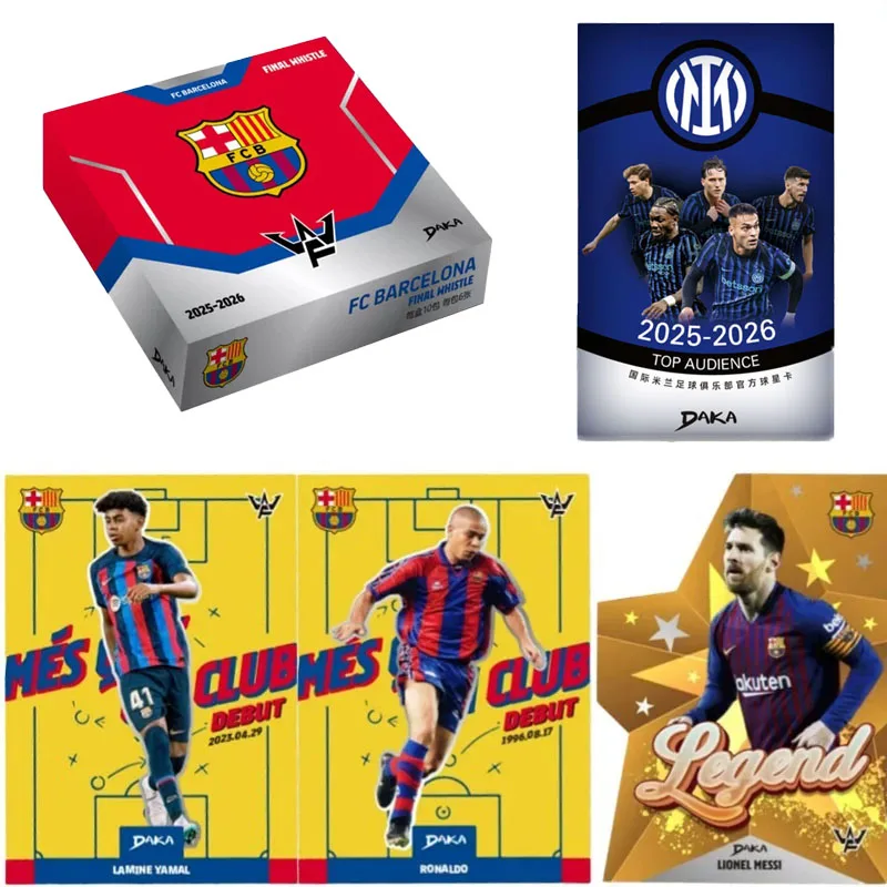 Cartão de Coleção de Futebol Daka 2025-2026 Messi Yamal Mbappé Real Madrid Barcelona Manchester Juventus Ale Milano Cartão de Jogador Estrela