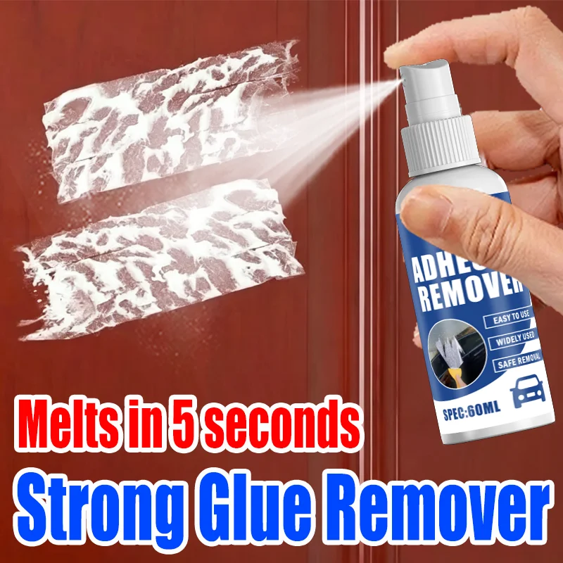KJM 60ML Adhesive Remover Spray Strong 5-Second Melting Glue Cleaner for Car Windows Stickers And Residues Removal