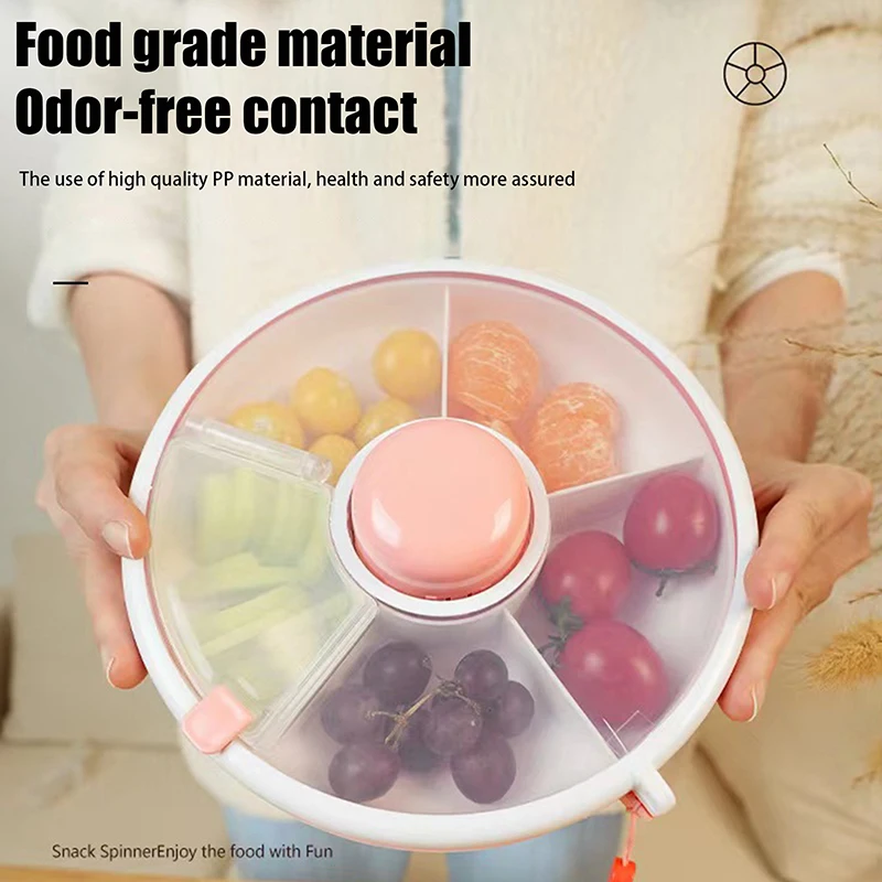 Rotating Snack Container Kids Snack Spinner Portable Candy Snack Storage Box Home Moisture-proof Leak Proof Sealed Boxes