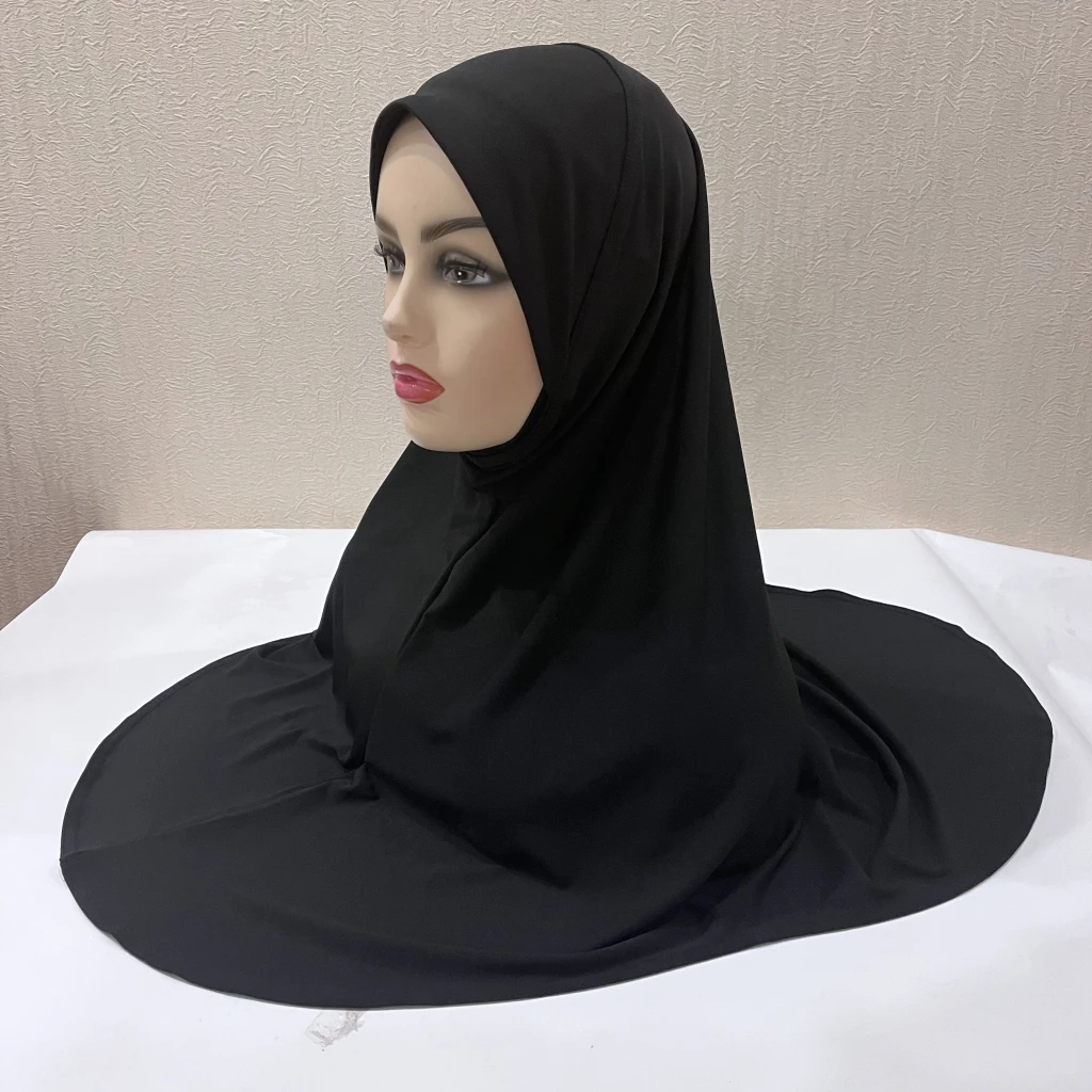 H124 Erwachsene, hochwertiger, großer muslimischer Hijab-Schal mit Kinnteil, islamisches Kopftuch, Hüte, Armia, zum Anziehen, Kopfbedeckung, Turban-Kappen – Detail 29