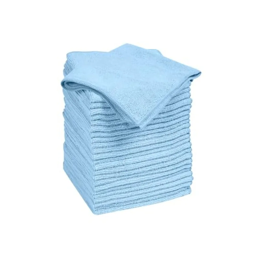 

Microfiber Cleaning Cloth 14 x 14 Inch Blue of Washable and Reusable Ideal for Multi-Surface Indoor/Outdoor Dusting and Polishi