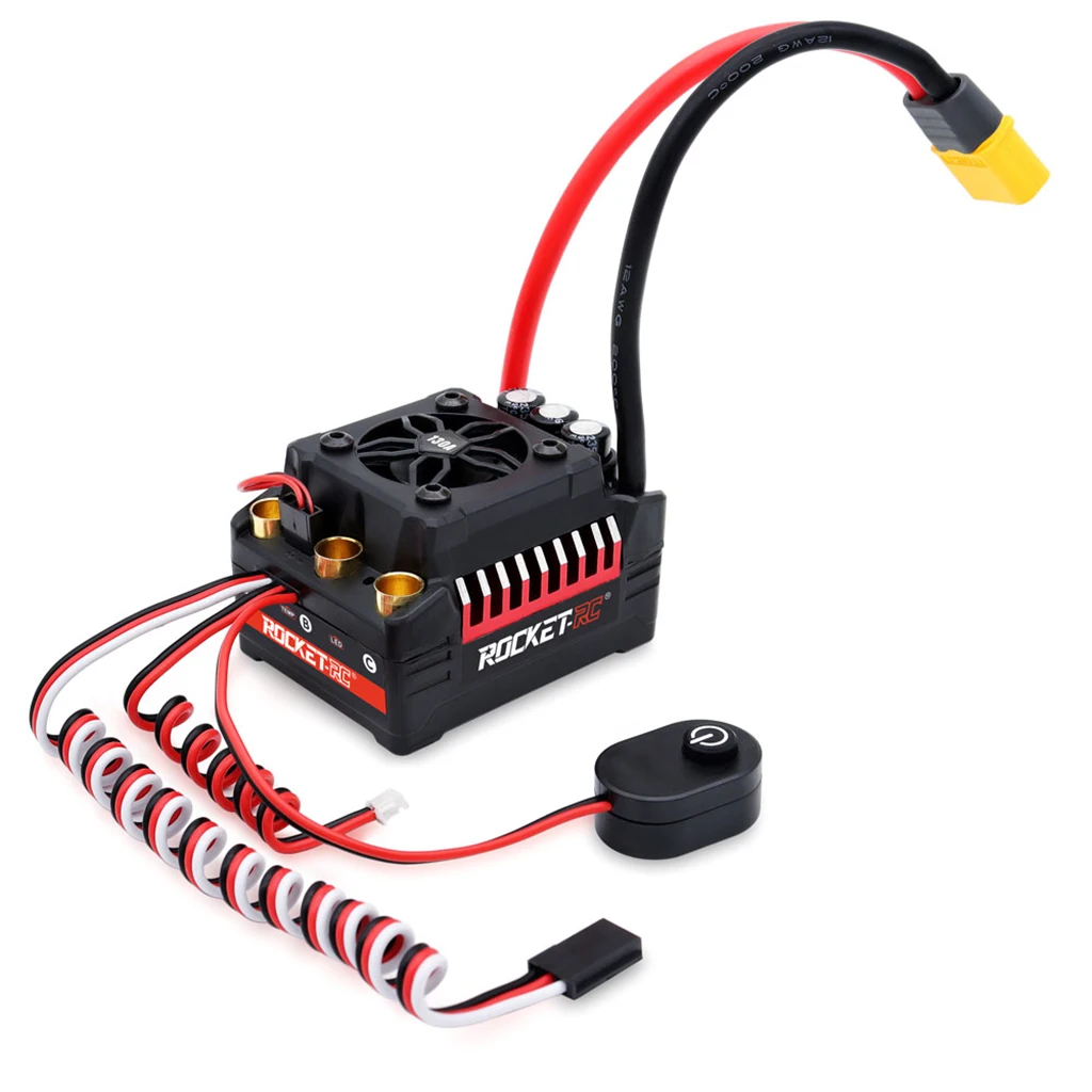 Surpass Hobby Rocket Supersonic V2 Waterproof /60A/90A/130A 2-3S Brushless ESC Electric Speed Controller For 1/8 1/10 1/12 Car