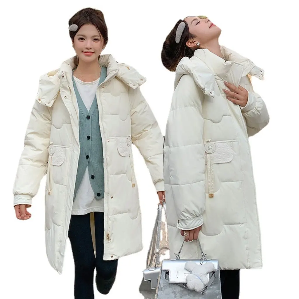 

Women's Thickened down Cotton-padded Hooded Coat Mid-Length Loose Winter Outerwear Fashion Bread Coat
