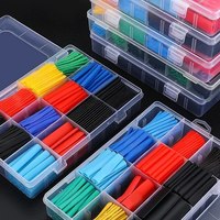 328pcs Heat Shrink Tubing 2:1 Assortment Polyolefin Tube Car Cable Sleeving Wrap Wire Kit Sleeve Wrap Wire Set Multicolor