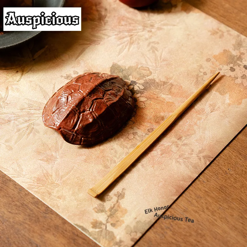 Purple Sand Turtle Shell Tea Scoop Antique Tea Boxes Saucer Chahe Shovel Awakening Tea Ladle Chinese Tea Teaware Equipment Gift