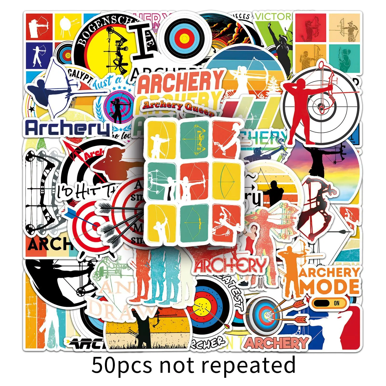10/30/50 個アーチェリースポーツ落書きステッカーパーソナライズされたスポーツ競争装飾文具水カップ落書きデカール