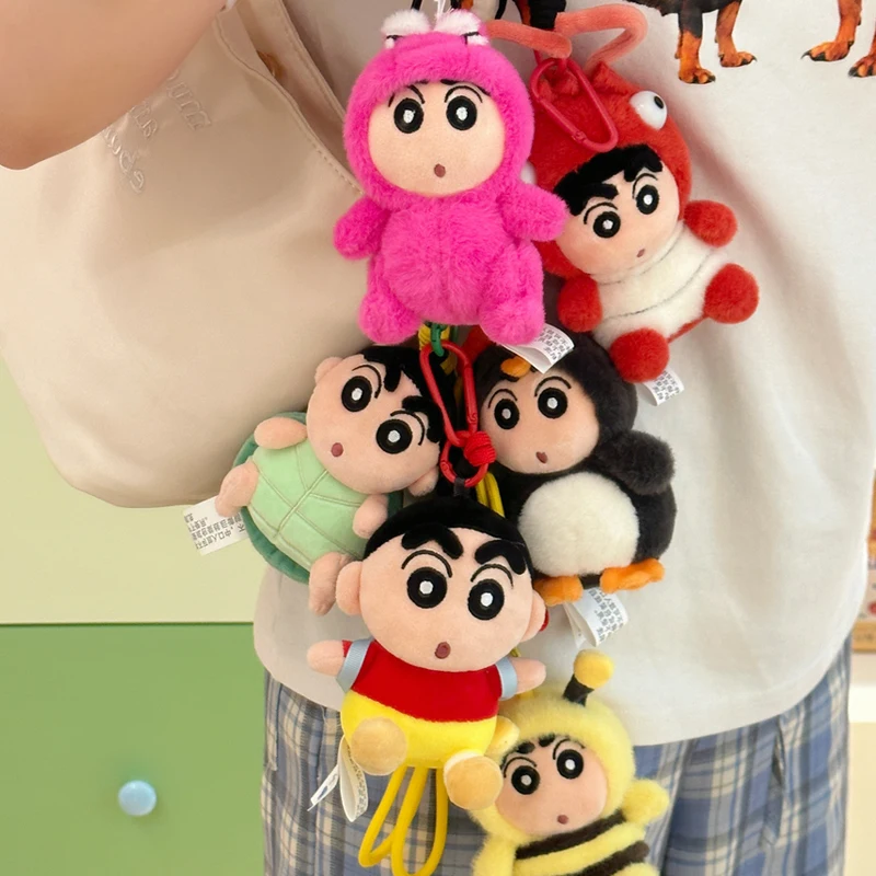 Originele Crayon Shin-chan Knuffels Leuke Gevulde Anime Shin Chan Draai in Waniyama Bee Turtle Pop Rugzak Hanger Geschenken