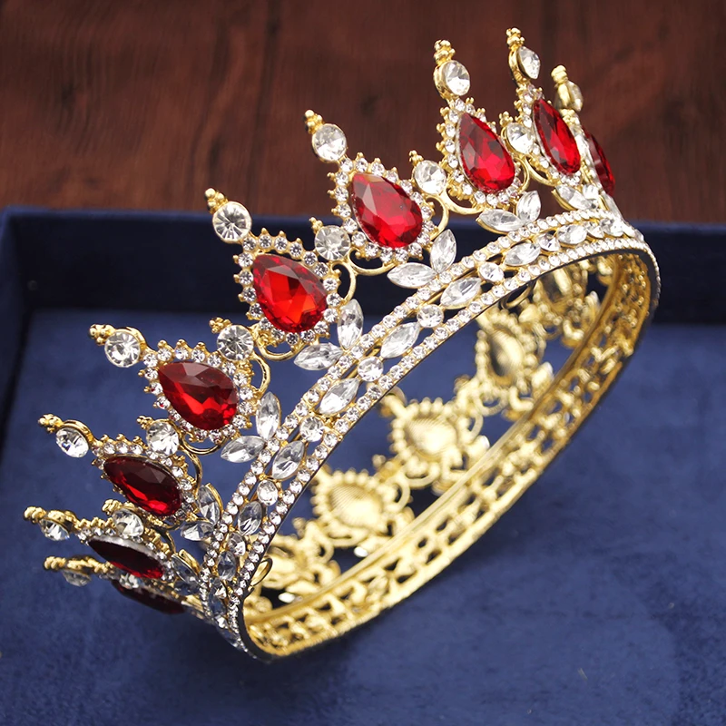 ロイヤルクイーン-女の子のためのクリスタルのウォータードロップクリスタル,28色,結婚式の王冠,ヘアアクセサリー