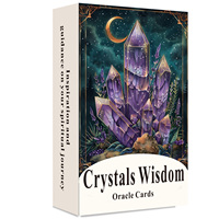 Crystals Wisdom Oracle Cards, Crystal Tarot Deck, 44 Beautiful Cards, 8.6*12cm/3.39*4.72inch, Spiritual Insight Guidance
