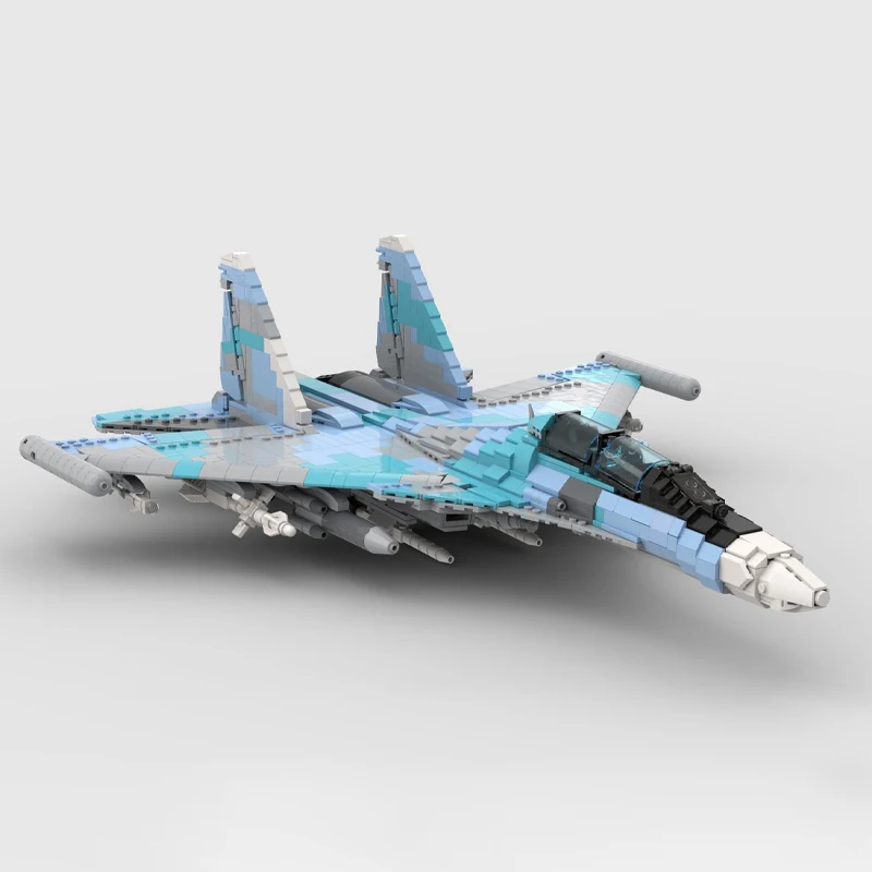 Customize Series Sukhoi Su-30 various colors 43 Fighter Jet MOC Military Model Assembly Building Educational Toy Festival Gifts