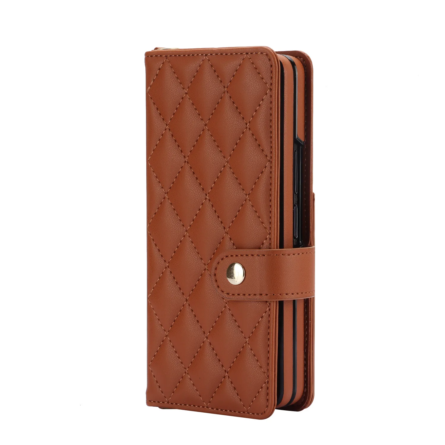 

Case for Samsung Galaxy Z Fold 5 5G 2023, Multi Card Slot Case, with Pen Holder & Leather Shoulder Strap Cover