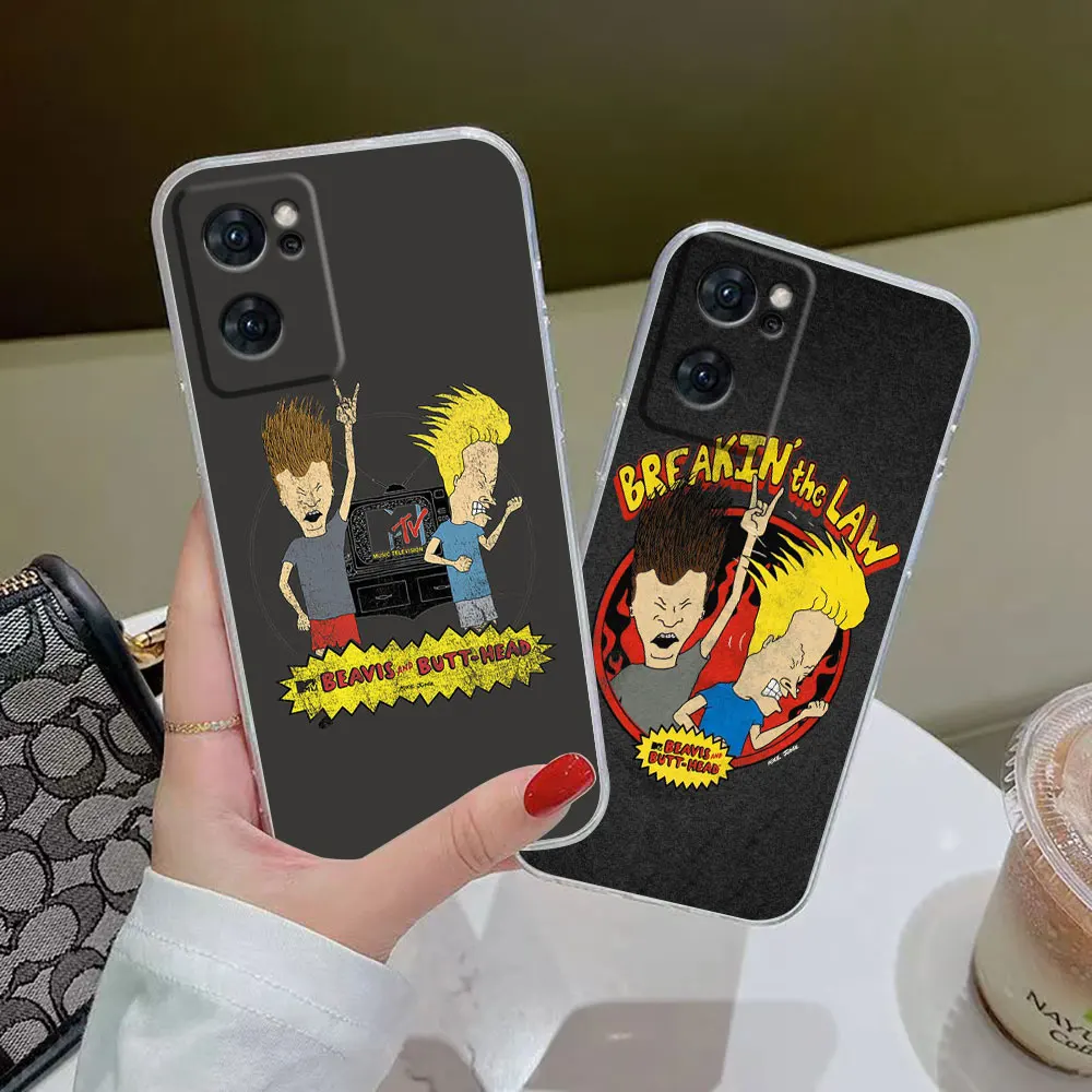 Clear Phone Case For OPPO RENO 9 8 7 6Z 6 5 4 3 2Z SE PRO PLUS 4G 5G Transparent Case Funda Shell Cartoon Beavis And Butthead