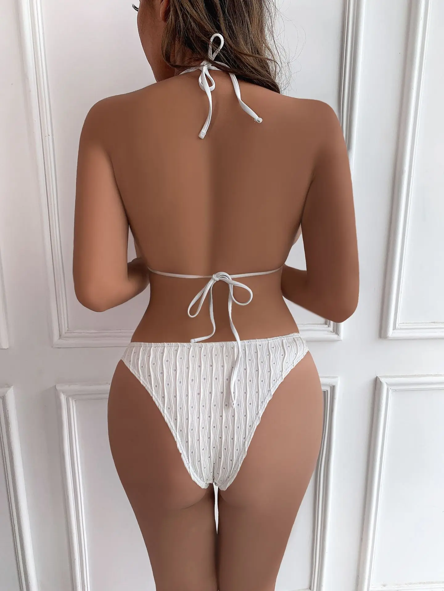 3 Stück Punkt Frauen Bikini Badeanzug Top Unterwäsche kurze Mini Ballkleid Sommer Party Strand Urlaub Rock heiße Mädchen Streetwear