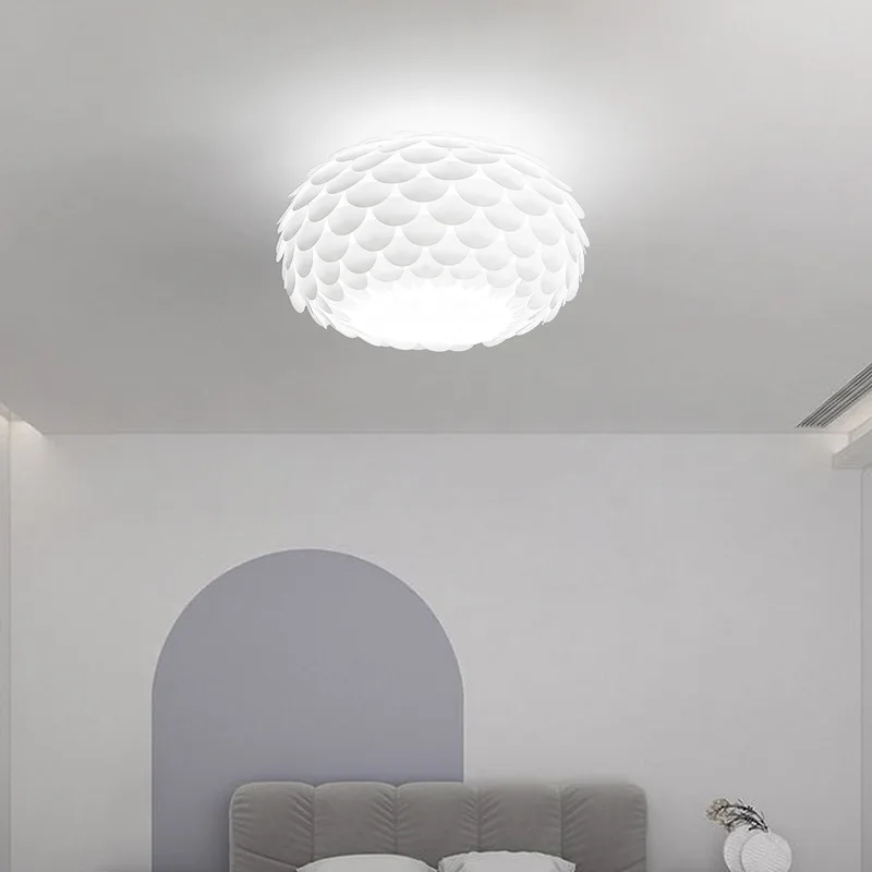 Plafonnier LED en Acrylique Blanc au Design Minimaliste Moderne, Éclairage d'Nik, Luminaire Décoratif de Plafond, Idéal pour une Chambre à Coucher ou un Salon, 10 ㎡