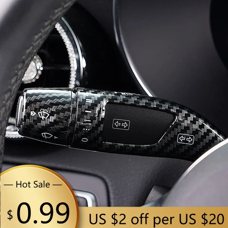 

Steering Covers Car Windshield Wiper Gear Lever Cruise Cover Trim Frame For Mercedes Benz W212 W205 X253 A B C E S GLC GLA CLA