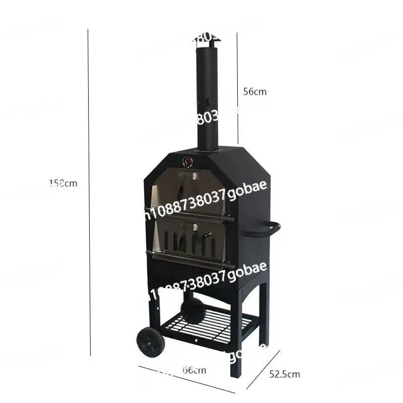 

Outdoor Thickened American Camping Carbon Grill Large Pizza Grill Household Outdoor Multifunctional Grill