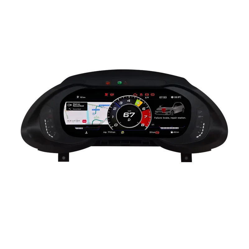 

KANOR LCD 1920p HD Upgrade Instrument Digital Cluster For Audi Q5 SQ5 Speedometer Dashboard Screen 2010-2018