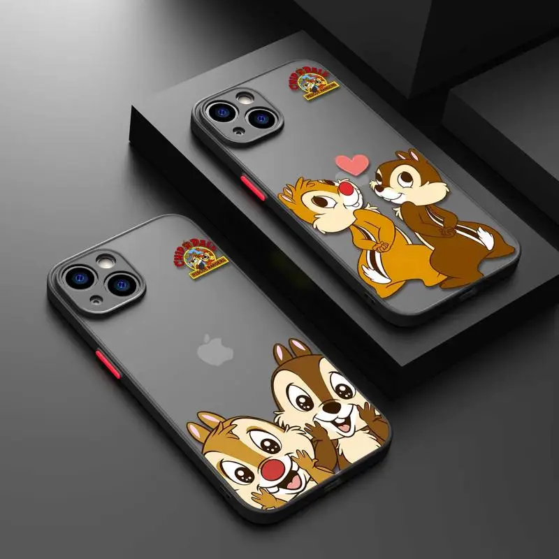 Matte Phone Case for Apple iPhone 15 14 13 12 11 Pro Max 13 12 Mini XS Max XR X 7 8 6 6S Plus Disney Chipmunk Chip Dale Cover