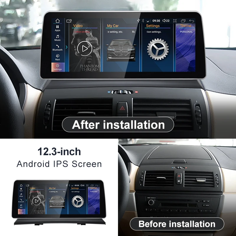 2024 New ID6 ID7 ID8 UI 12.3inch Android System Wireless Carplay AUTO For BMW X3 E83 2005 2007 2008 GPS Car Video Players GPS