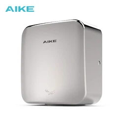 AIKE High Speed Jet Air Hand Dryer 1400W Stainless Steel Smart Sensor Automatic Drying Hand Machine For Commercial Bathroom