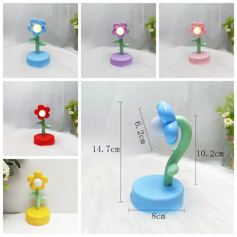 Miniature Landscapes Mini LED Flower Night Lamp Cute Lovely Table Lamp Creative Cartoon Bedside Light Bedroom Desktop