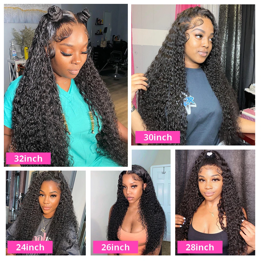 13X4 Jerry Curly Lace Front Pruik Diep Kinky Curly Human Hair Pruiken Brazilian 4X4 Hd Transparant Lace Frontale Sluiting Pruik Voor Vrouwen