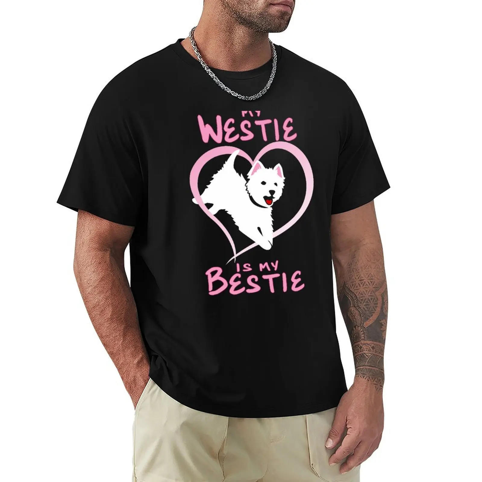 My Westie is My Bestie NickerStickers? on Redbubble T-Shirt Casual Pattern Print Tee Shirt